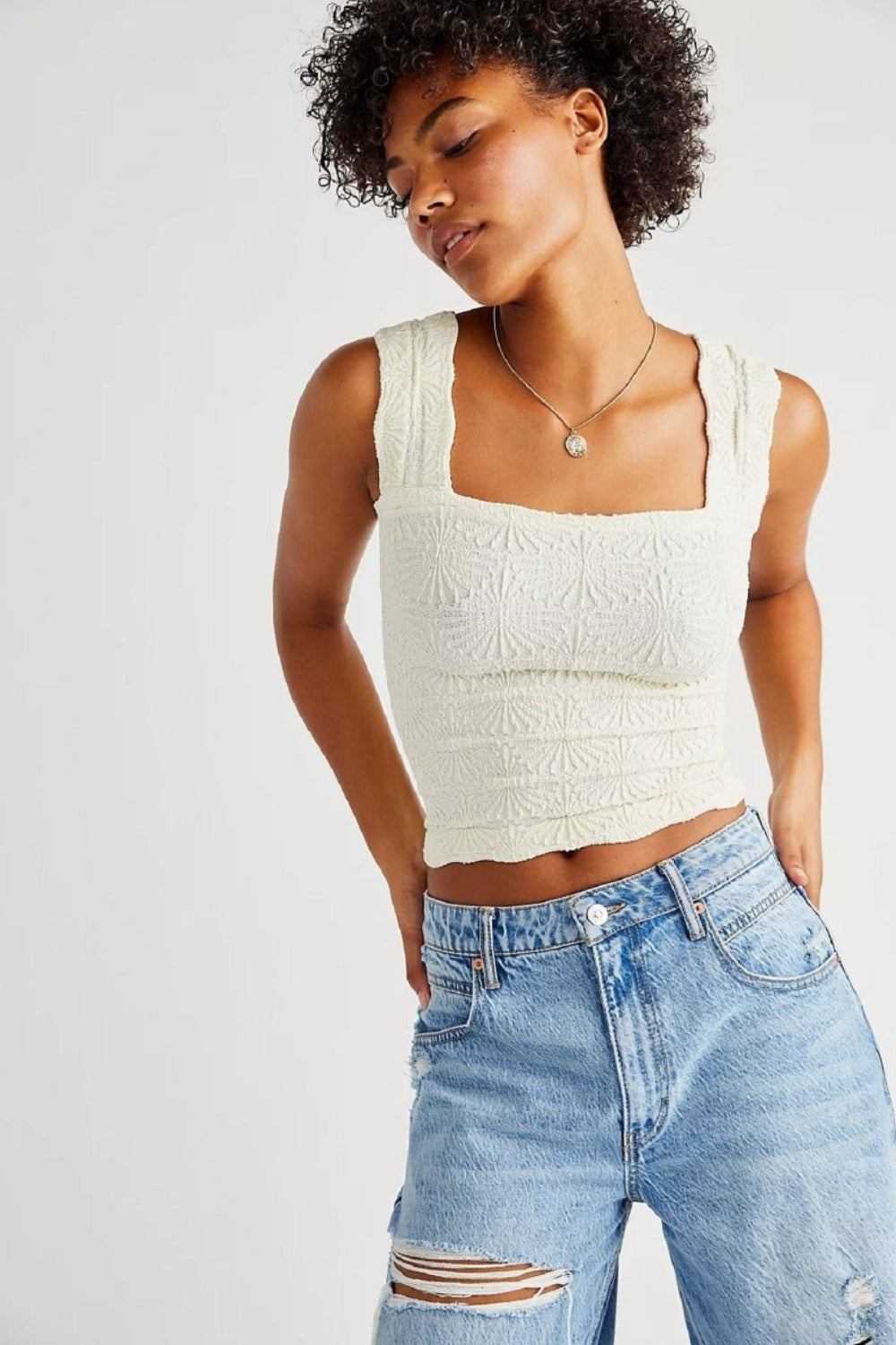 NOVA JACQUARD MOUWLOZE TOP