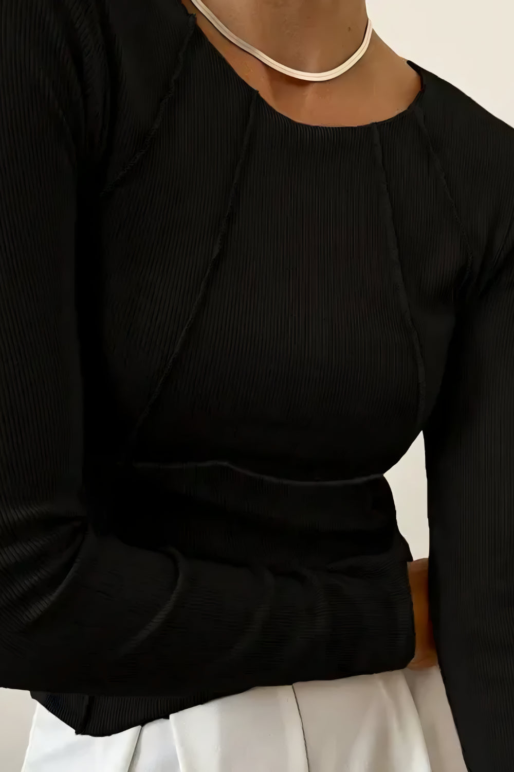 EVA SLIM GEBREIDE TOP