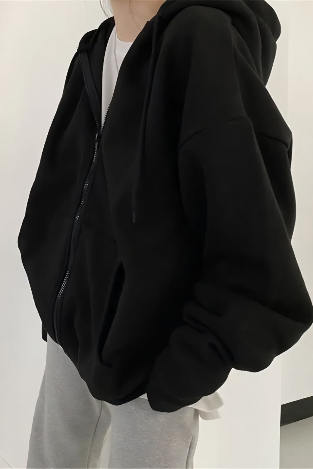 Zachte Hoodie met Rits