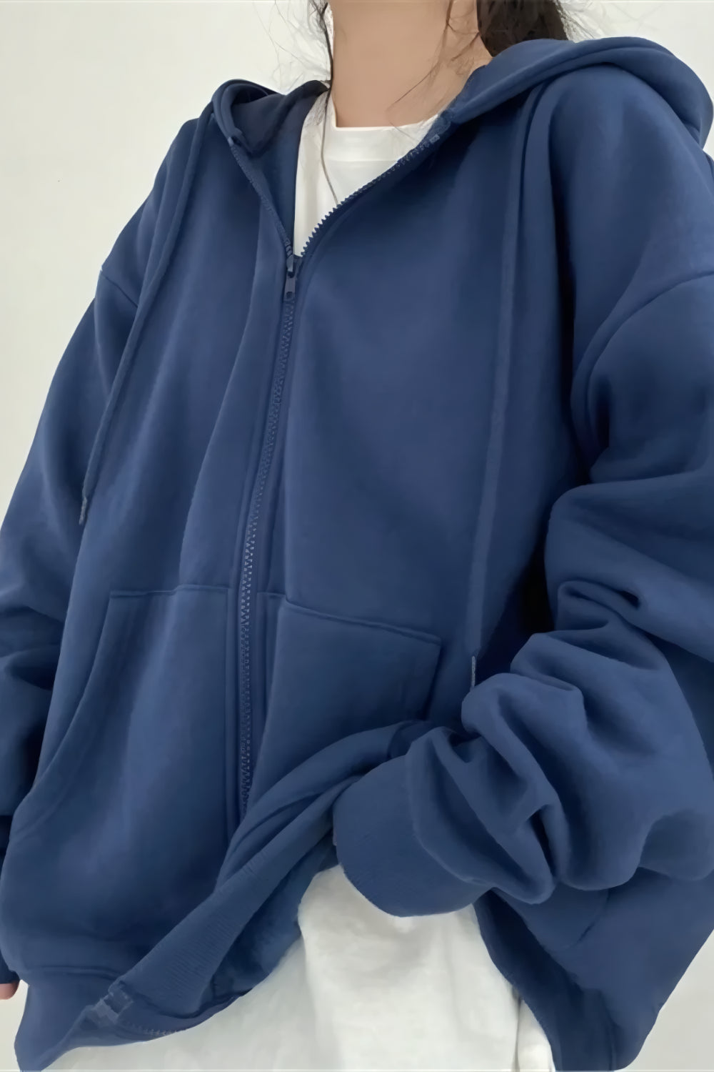 Zachte Hoodie met Rits