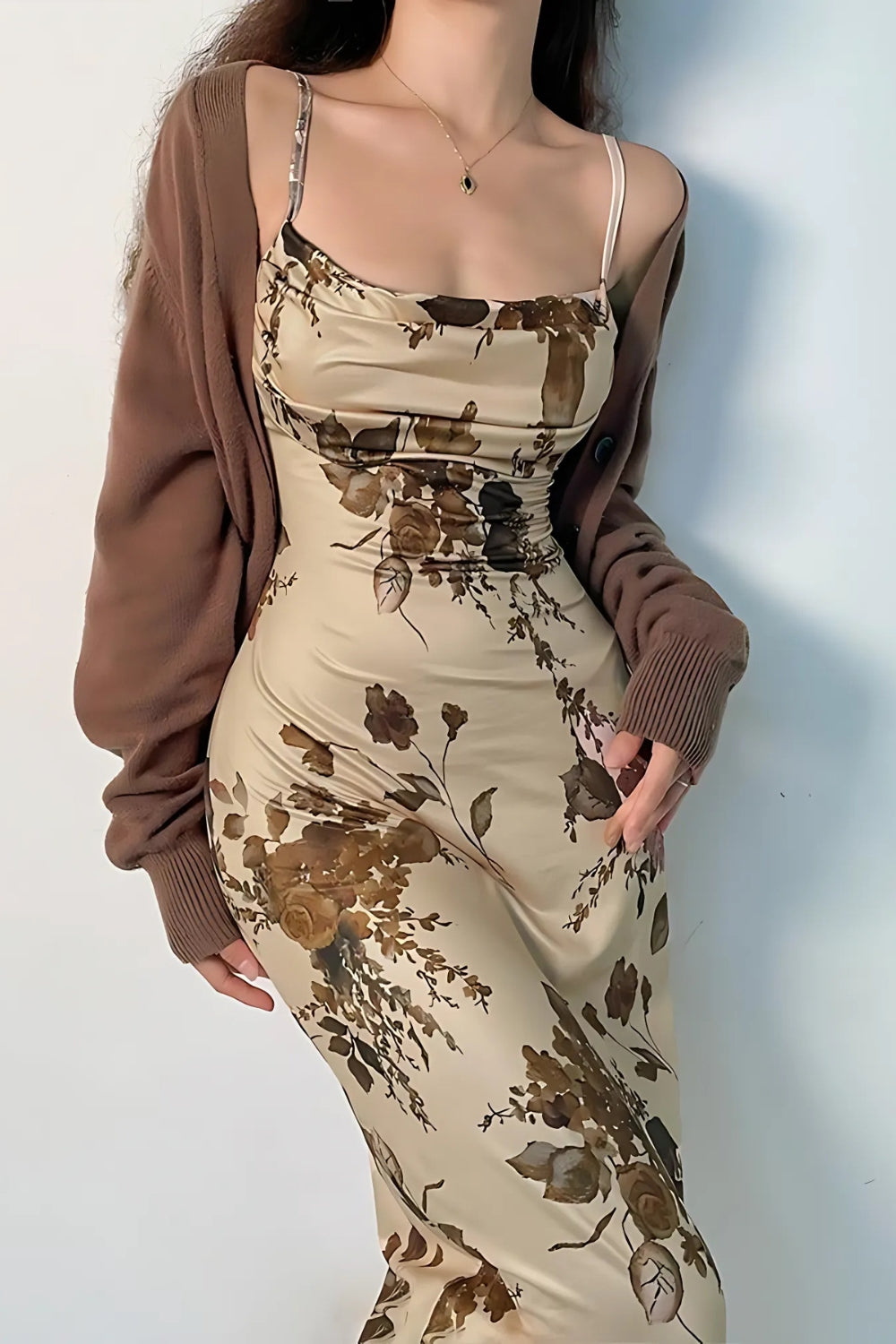 ISABELLA VINTAGE BLOEMEN MAXI JURK