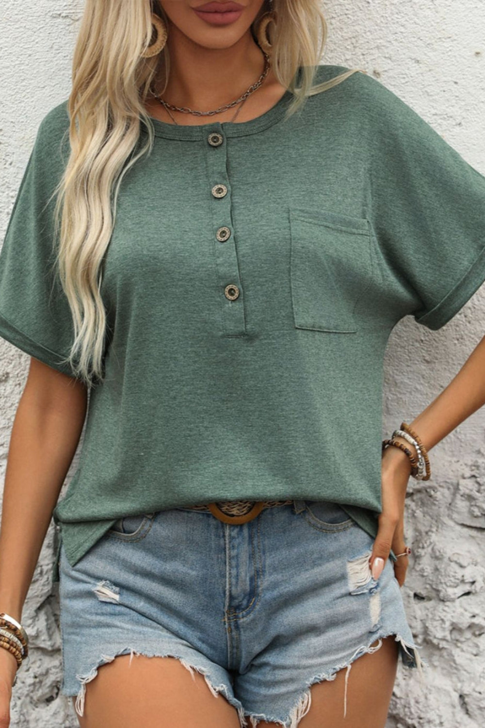 TIVORA KNOPEN T-SHIRT