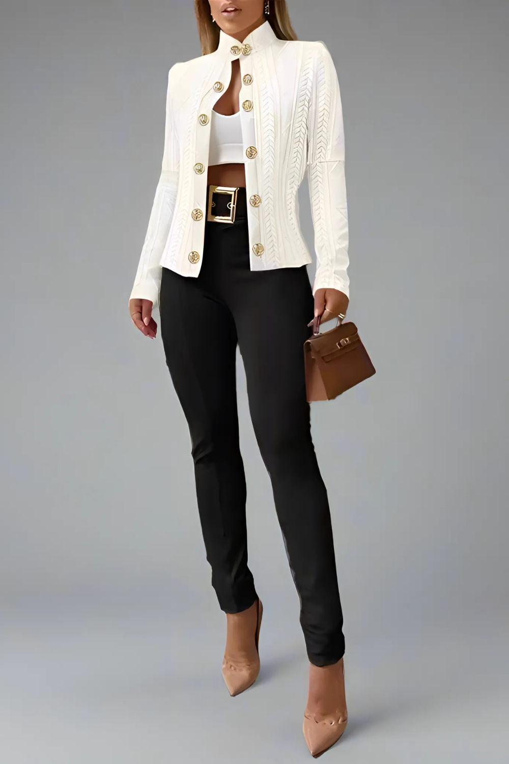 ELODIE GETAILLEERDE BLOUSE