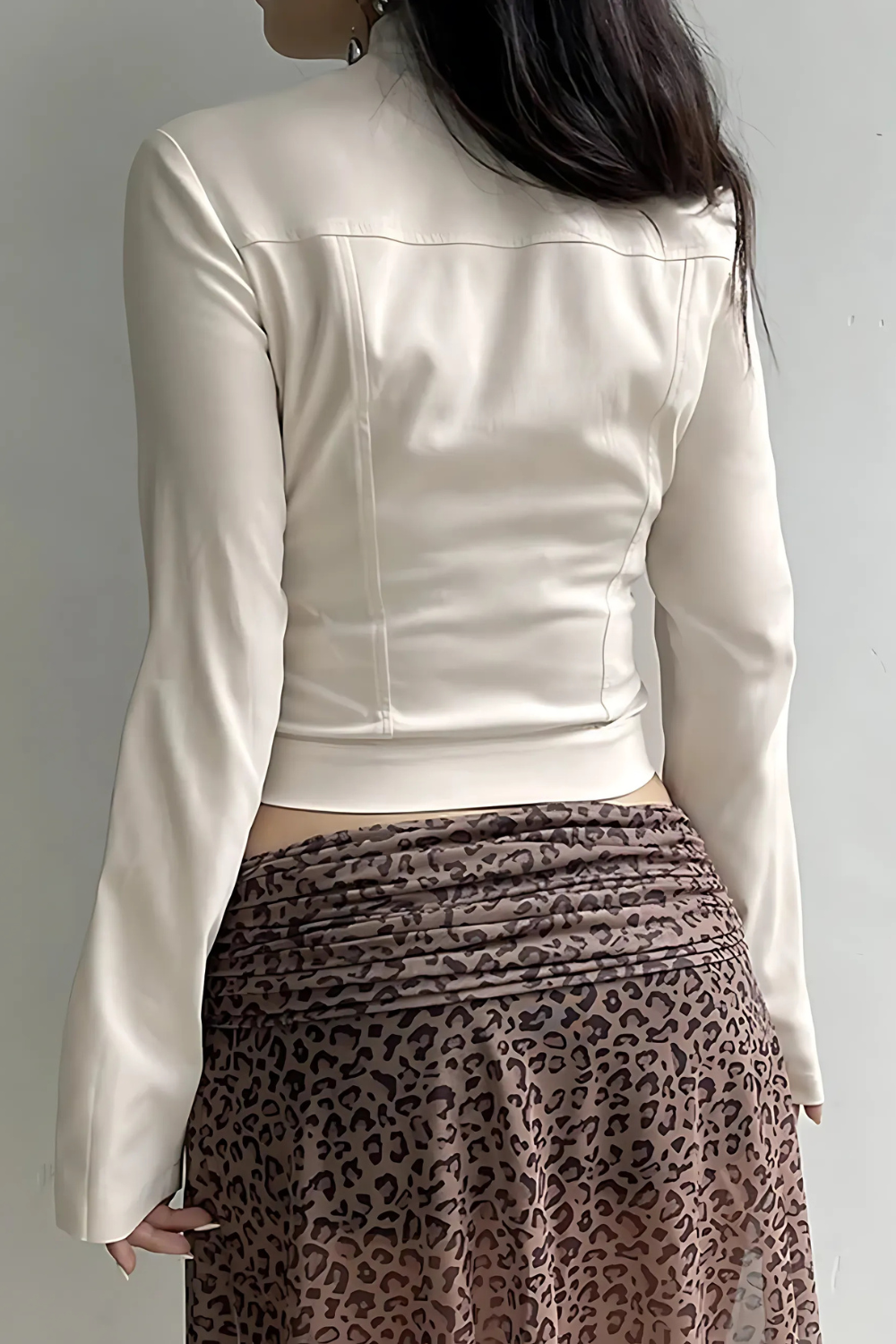 Wit Jack met Hoge Kraag en Rits