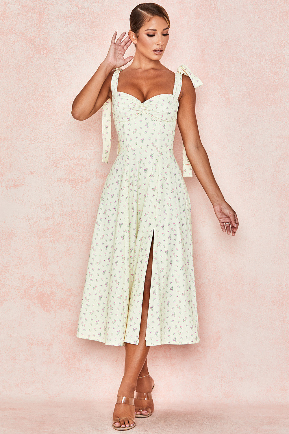 Floral midi sun dress