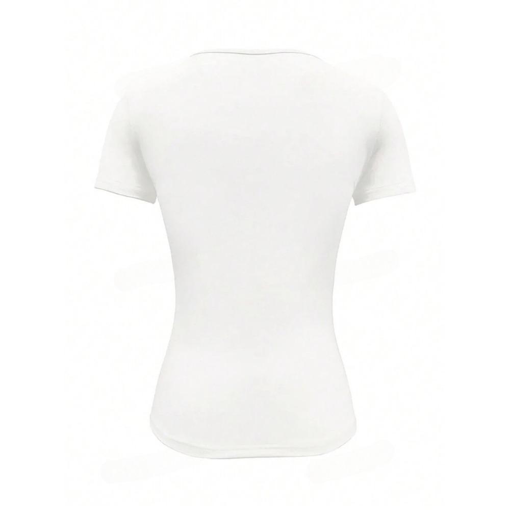 Kort slank t-shirt met ronde hals