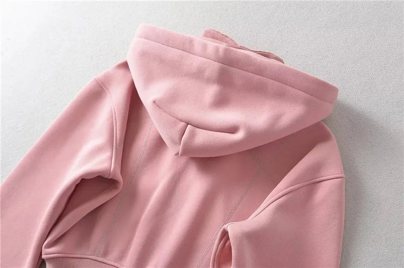 Avtagbar sweatshirt med huva i smal midja