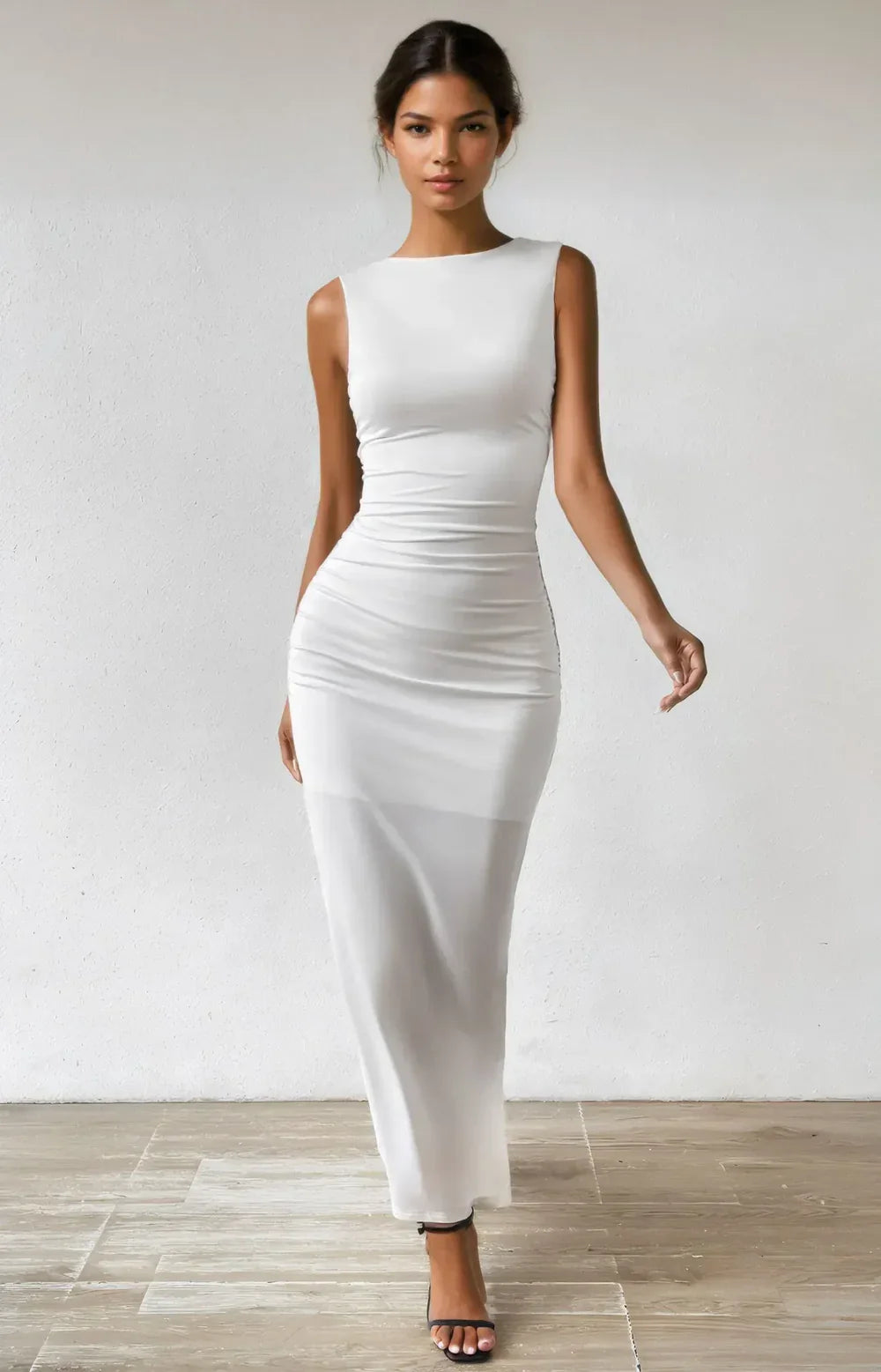 Witte Elegante Maxi Jurk