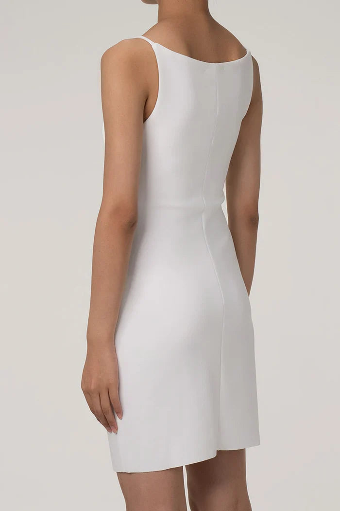 Witte Mouwloze Mini Jurk