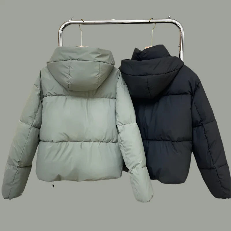 Vinter Casual Loose Bomull Vadderad Jacka