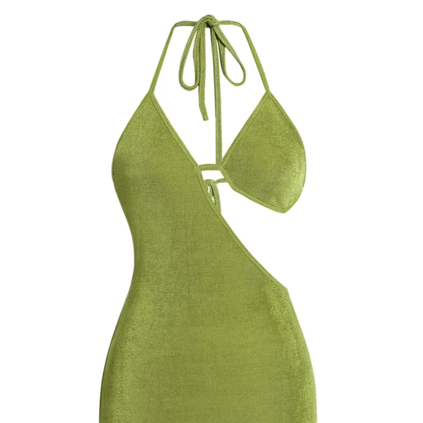 Asymmetrische Halter Mini Jurk