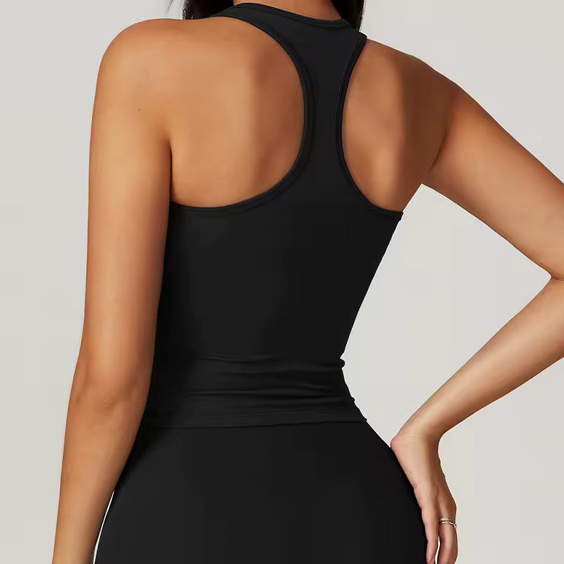 Sportieve Top met Vierkante Hals