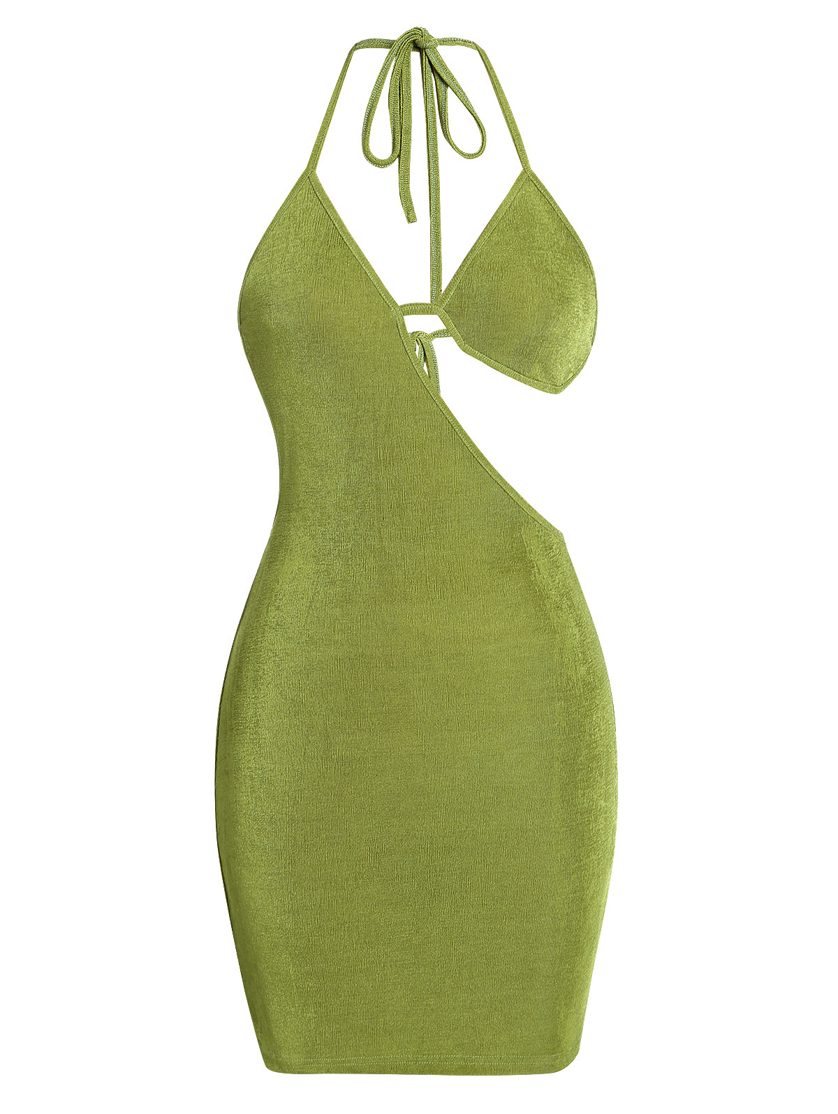 Asymmetrische Halter Mini Jurk
