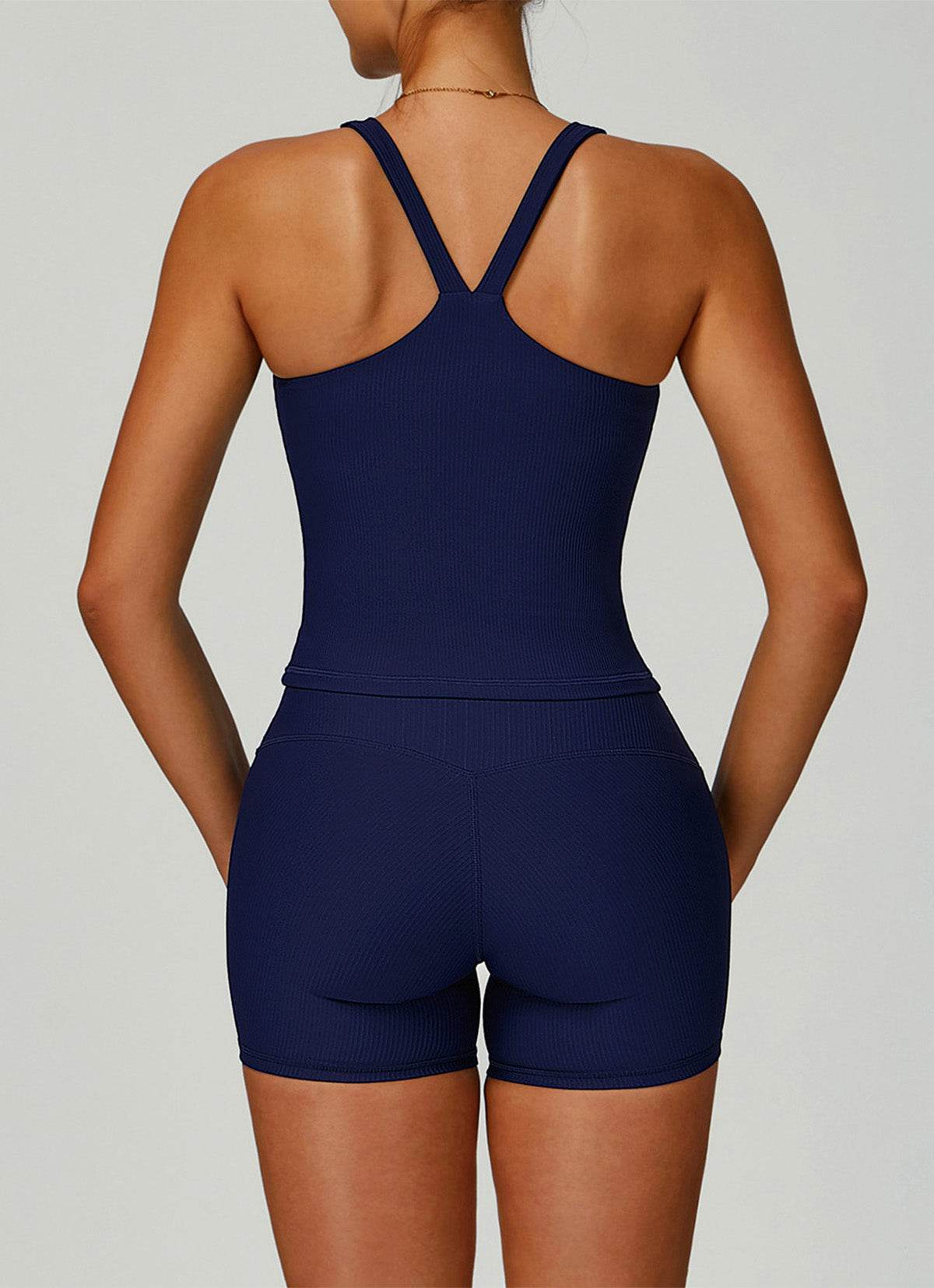 Sportieve Rib Set – Top en Shorts