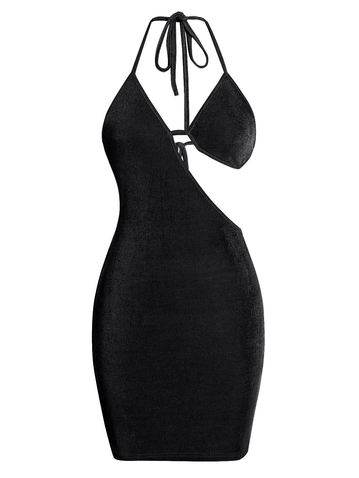 Asymmetrische Halter Mini Jurk