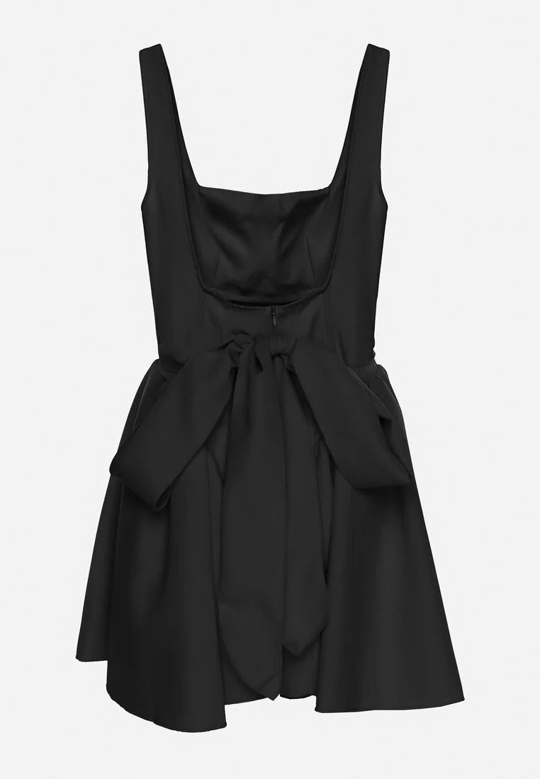 Mouwloze Mini Jurk met Vierkante Hals