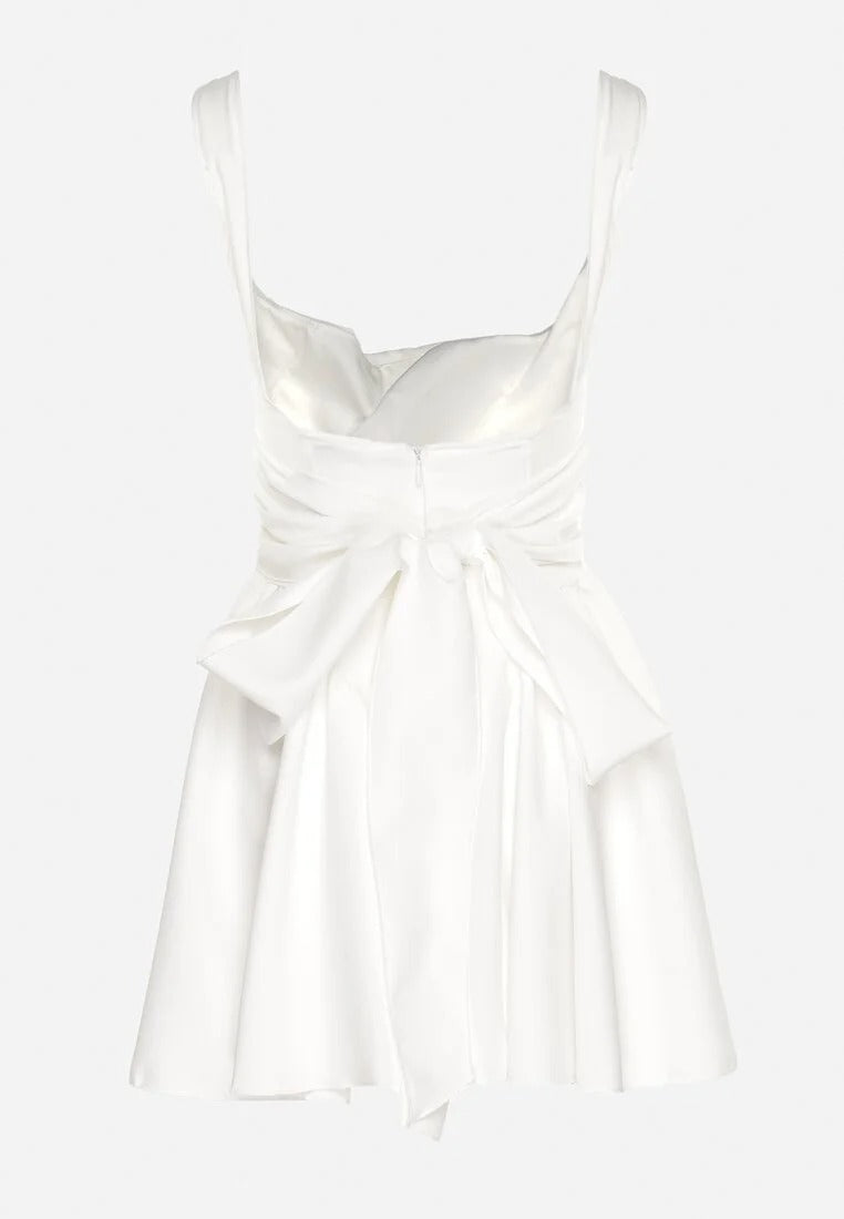 Mouwloze Mini Jurk met Vierkante Hals