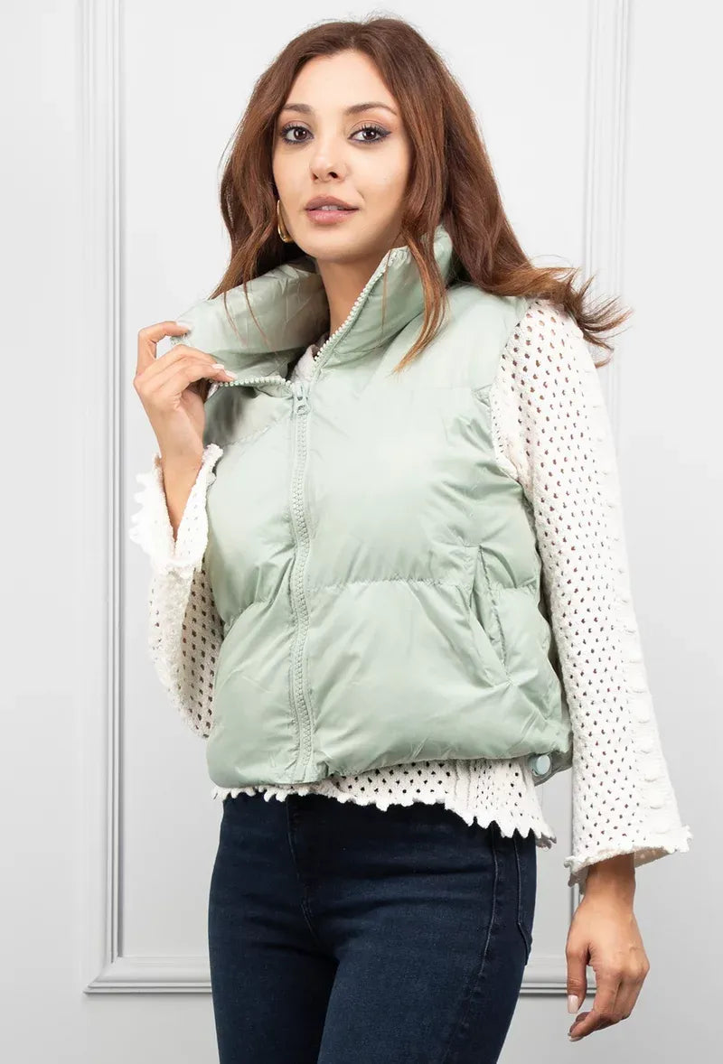 Gewatteerde Bodywarmer met Comfortabele Kraag