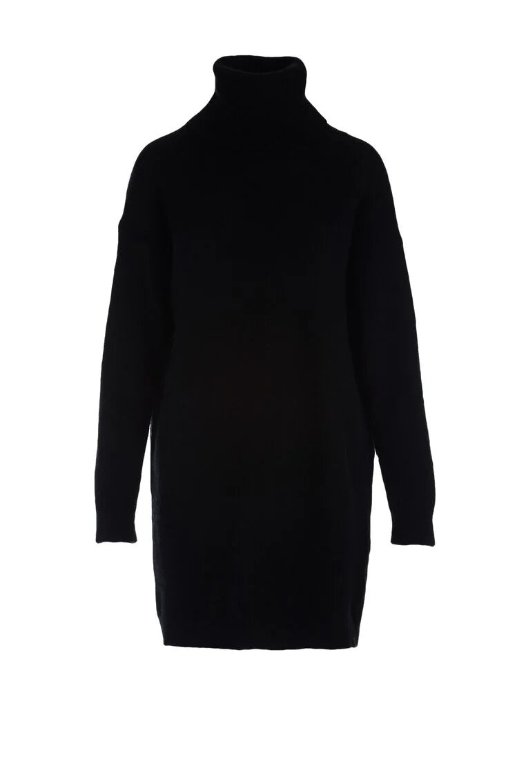 Gebreide Sweaterjurk met Hoge Hals