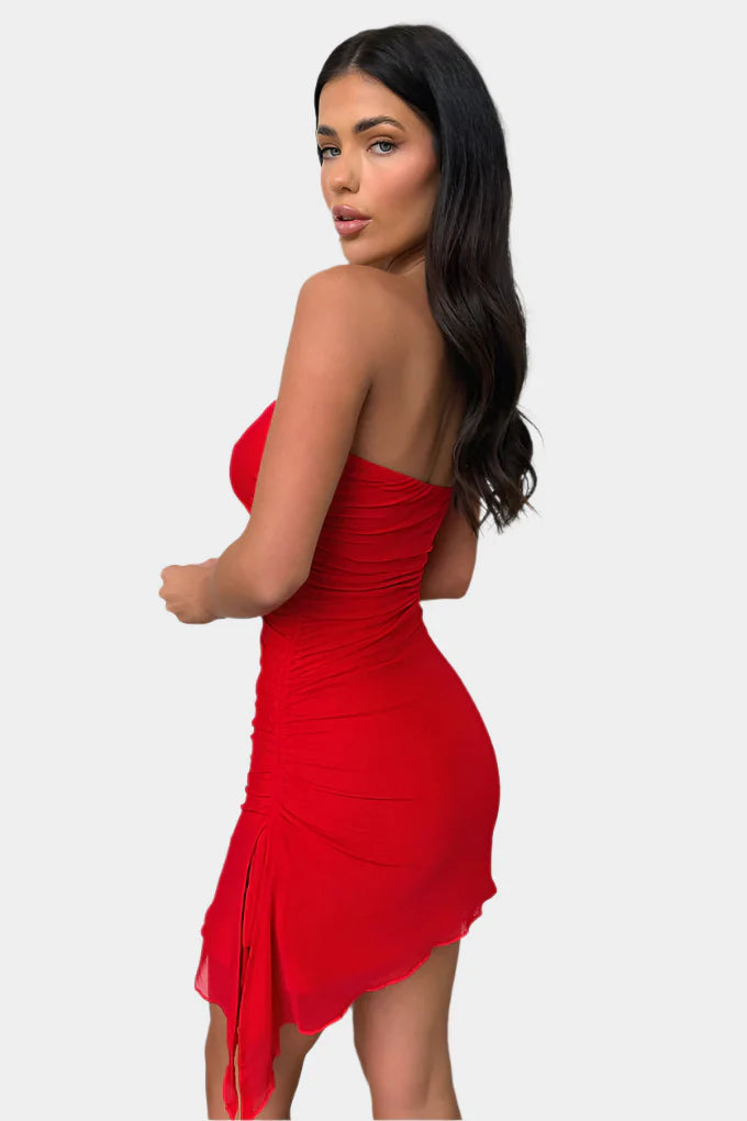 Strapless Bodycon Mini Jurk