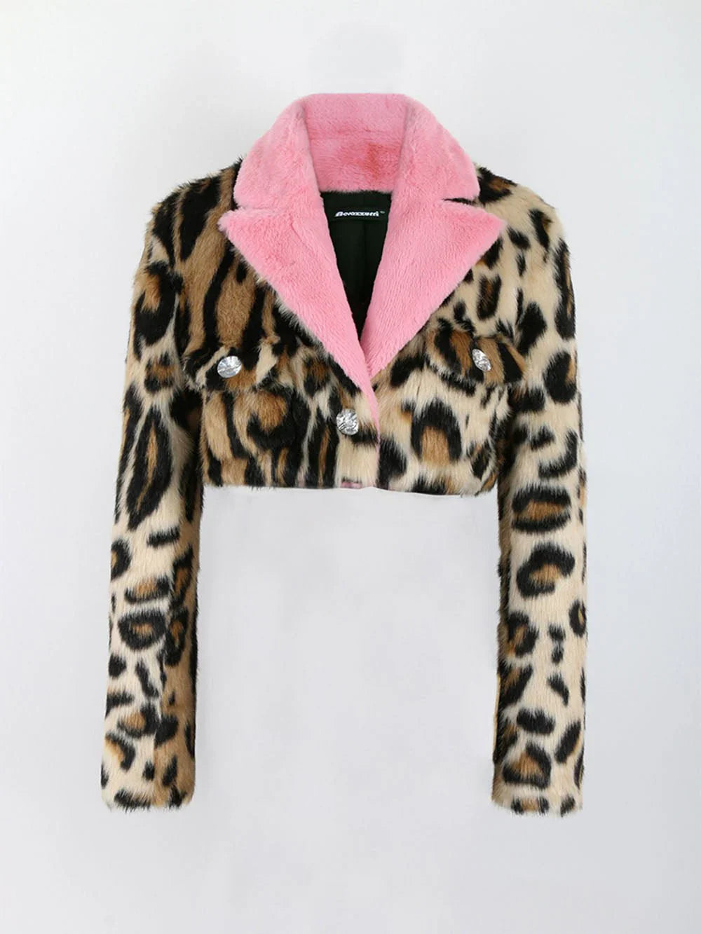 Leopardkavaj i rosa