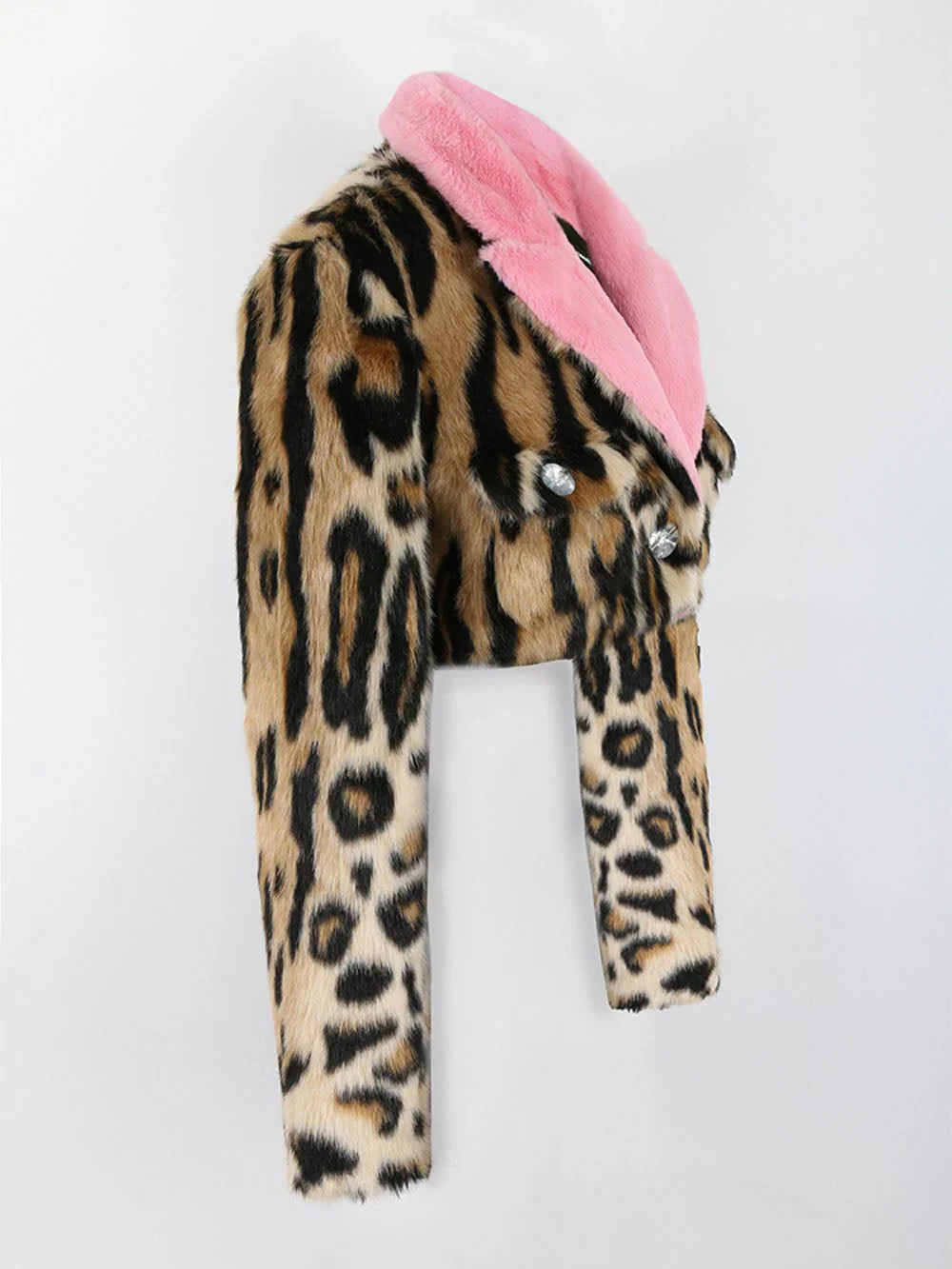 Leopardkavaj i rosa