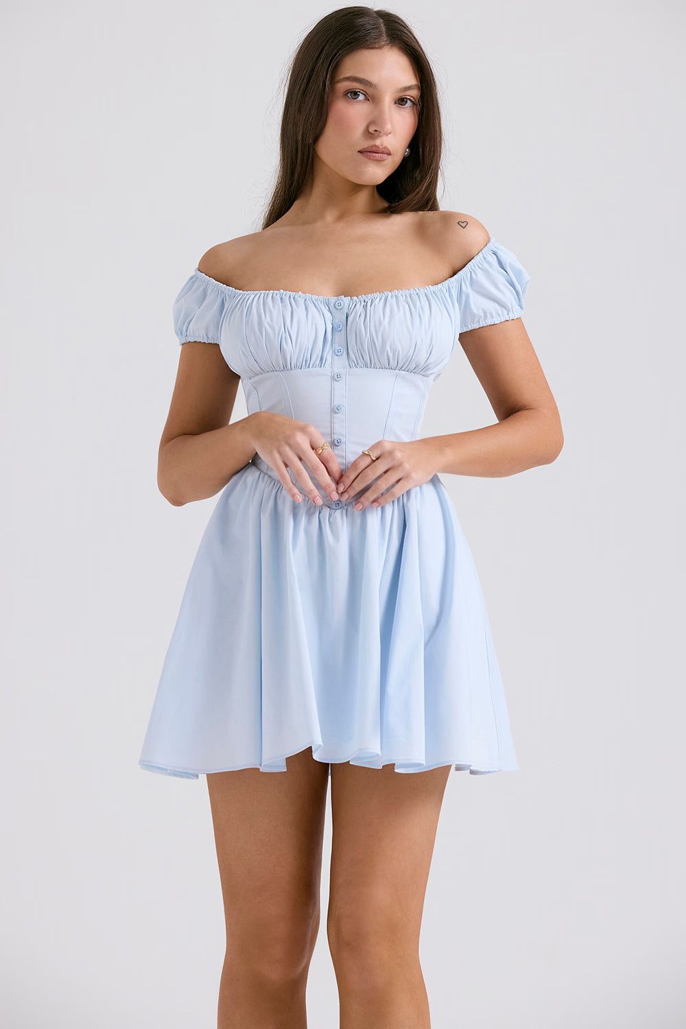 Off-Shoulder Corset Jurk
