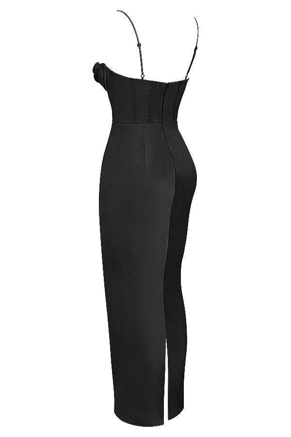 Elegant långklänning i satin