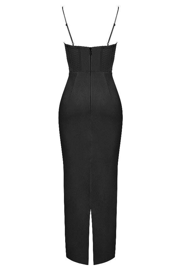 Elegant långklänning i satin