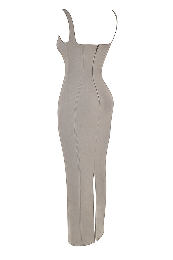 Smoke bodycon långklänning