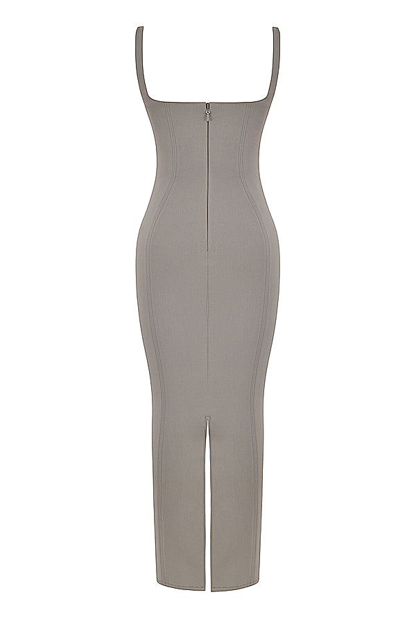 Smoke bodycon långklänning