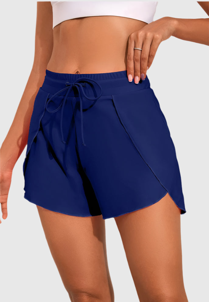 Sportieve shorts met wikkellook