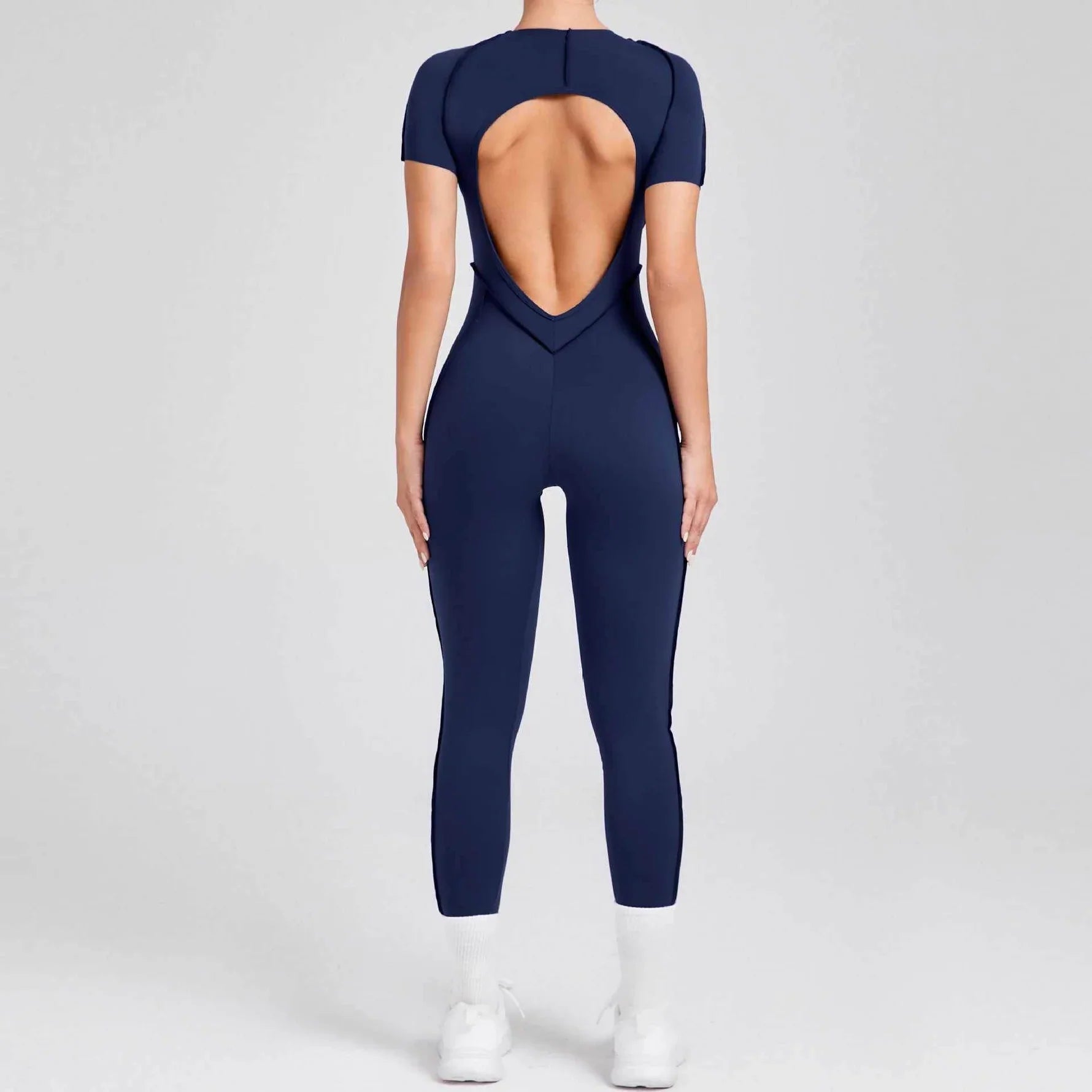 Sportieve Jumpsuit met Korte Mouwen