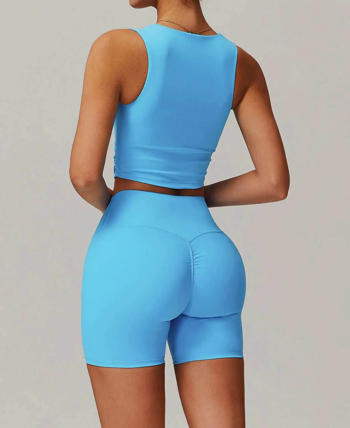 Naadloze Sportset met Top en Shorts