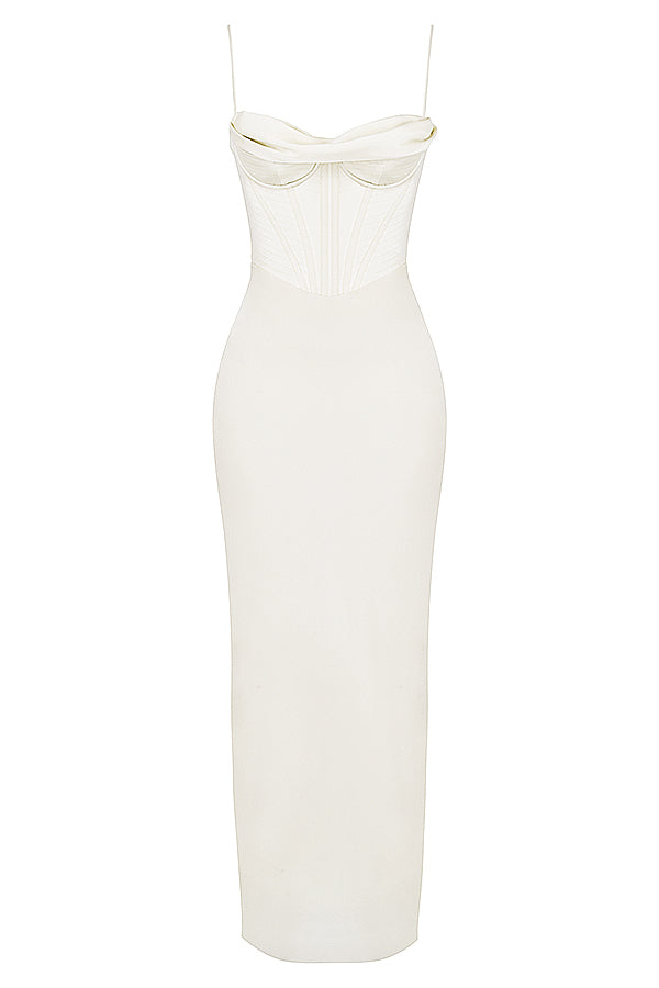 Elegant långklänning i satin