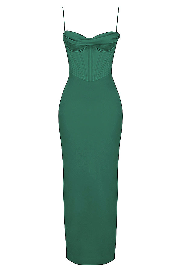 Elegant långklänning i satin