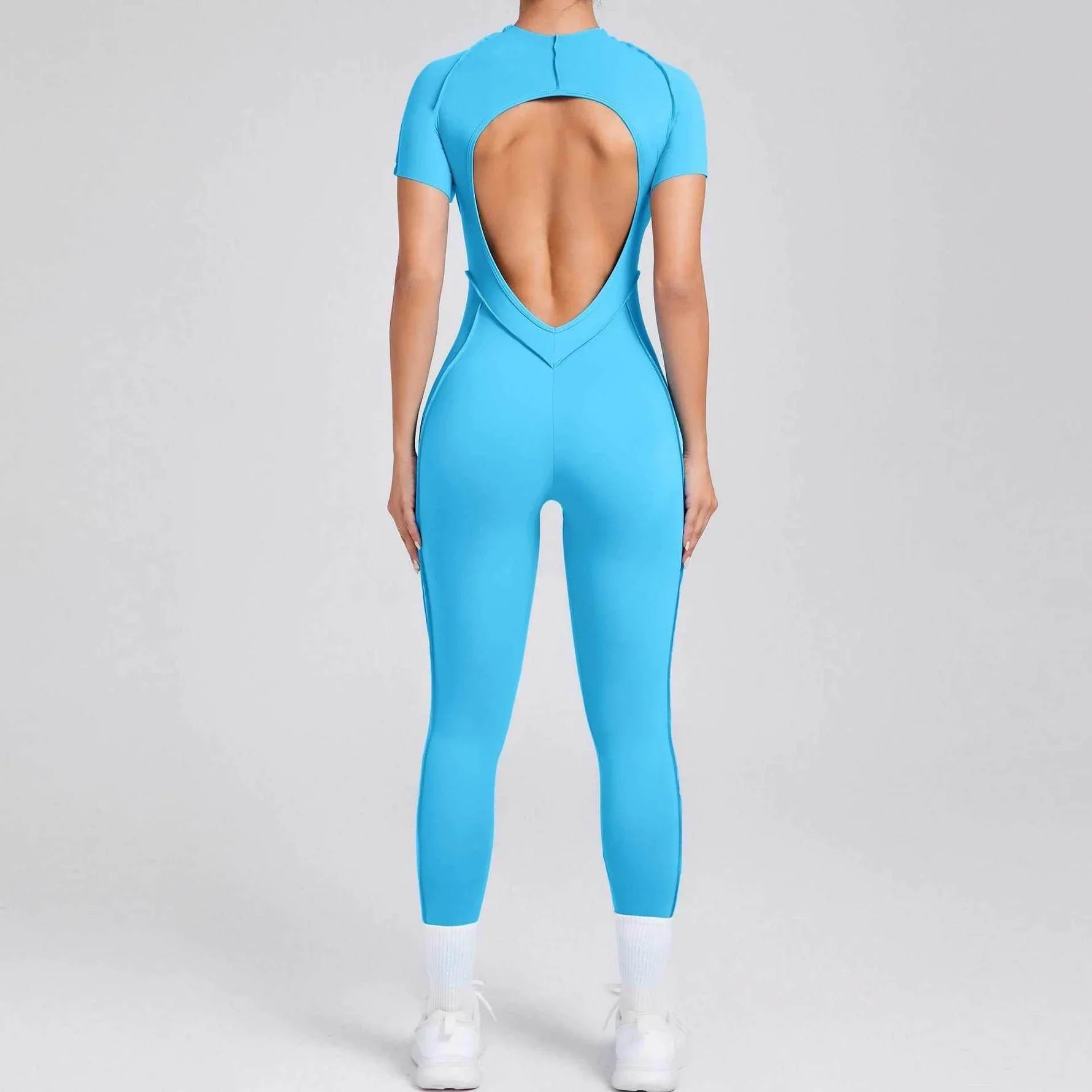 Sportieve Jumpsuit met Korte Mouwen