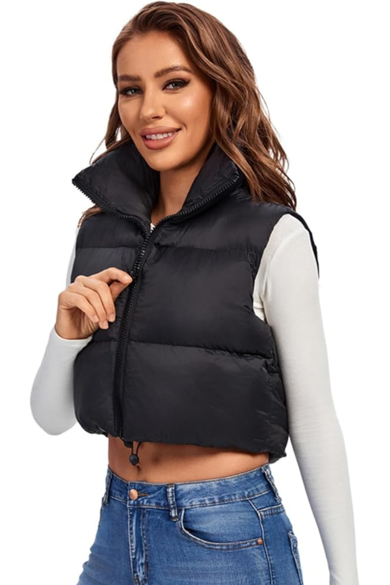 Cropped Gewatteerde Bodywarmer