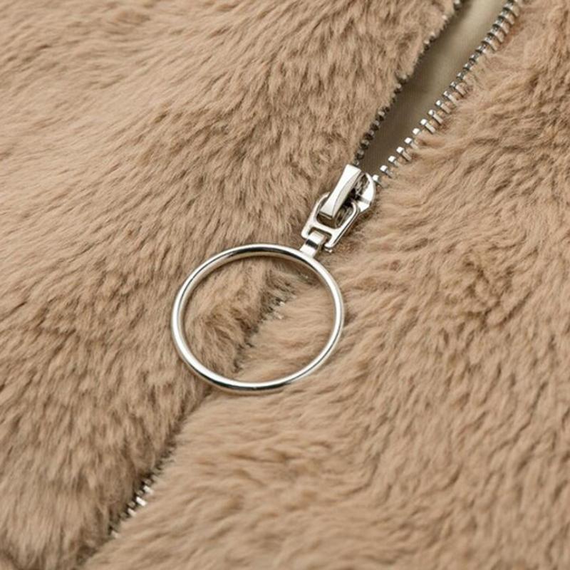 Luxe kort bontjack met kraag