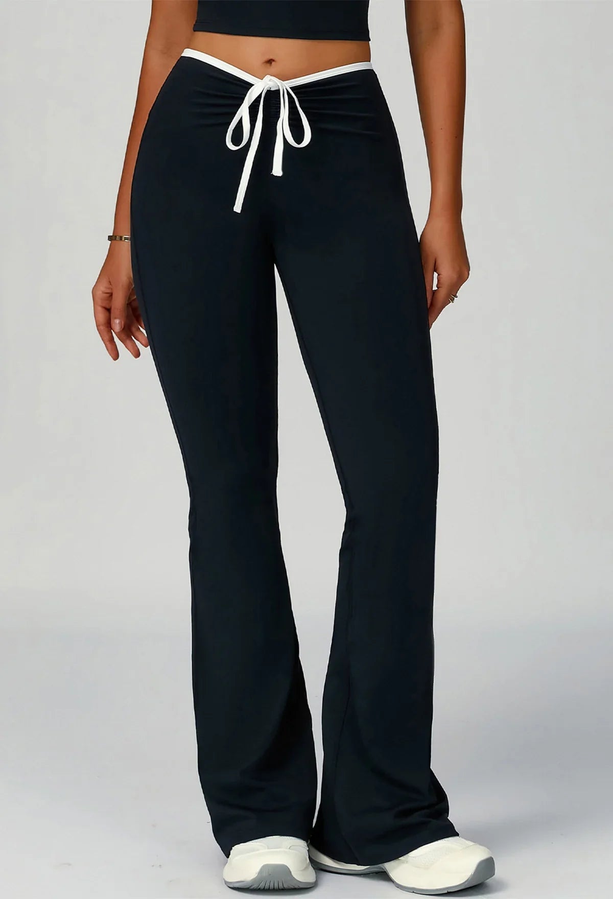 Sportieve Flared Broek met Strikdetail