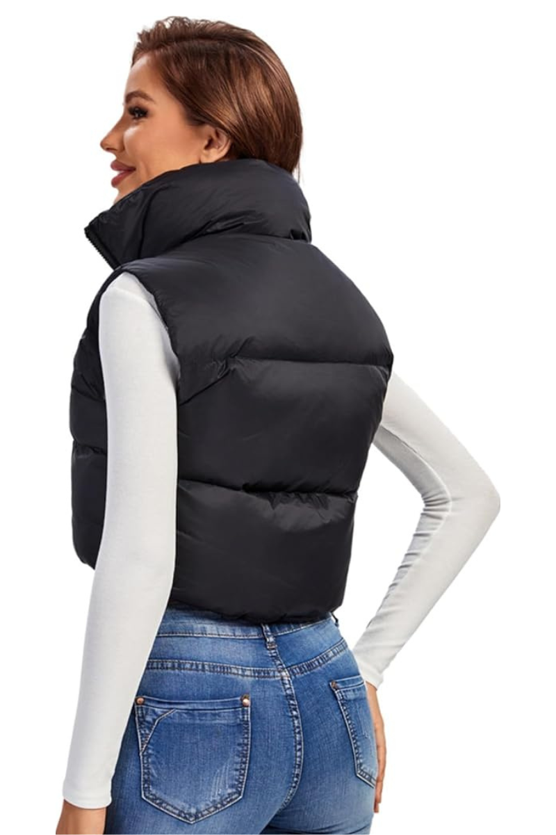 Cropped Gewatteerde Bodywarmer