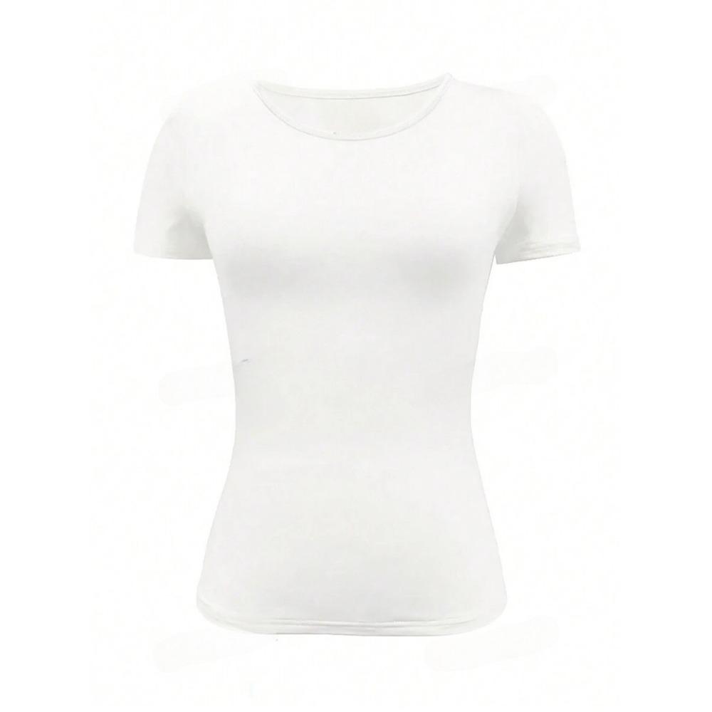 Kort slank t-shirt met ronde hals