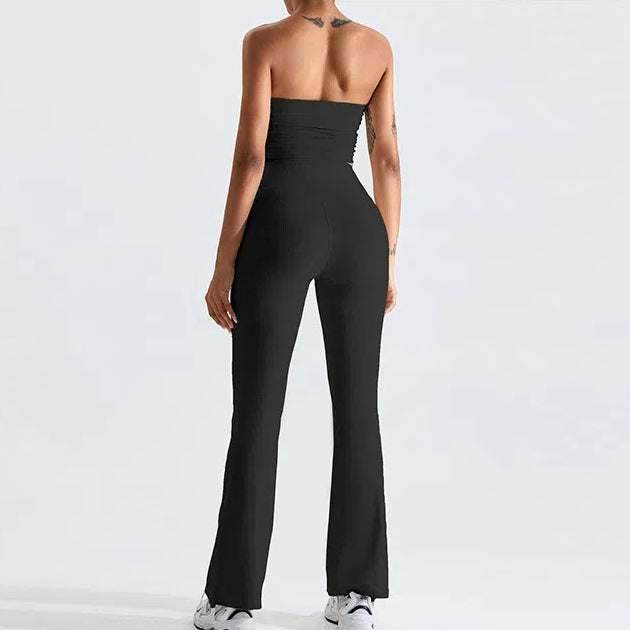 Geribbelde Bandeau Top