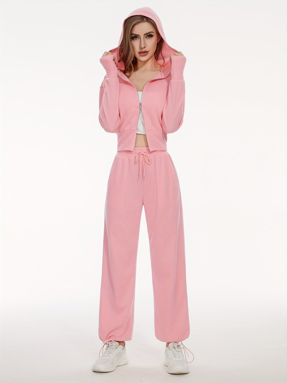 Set met hoodie en wijde broek