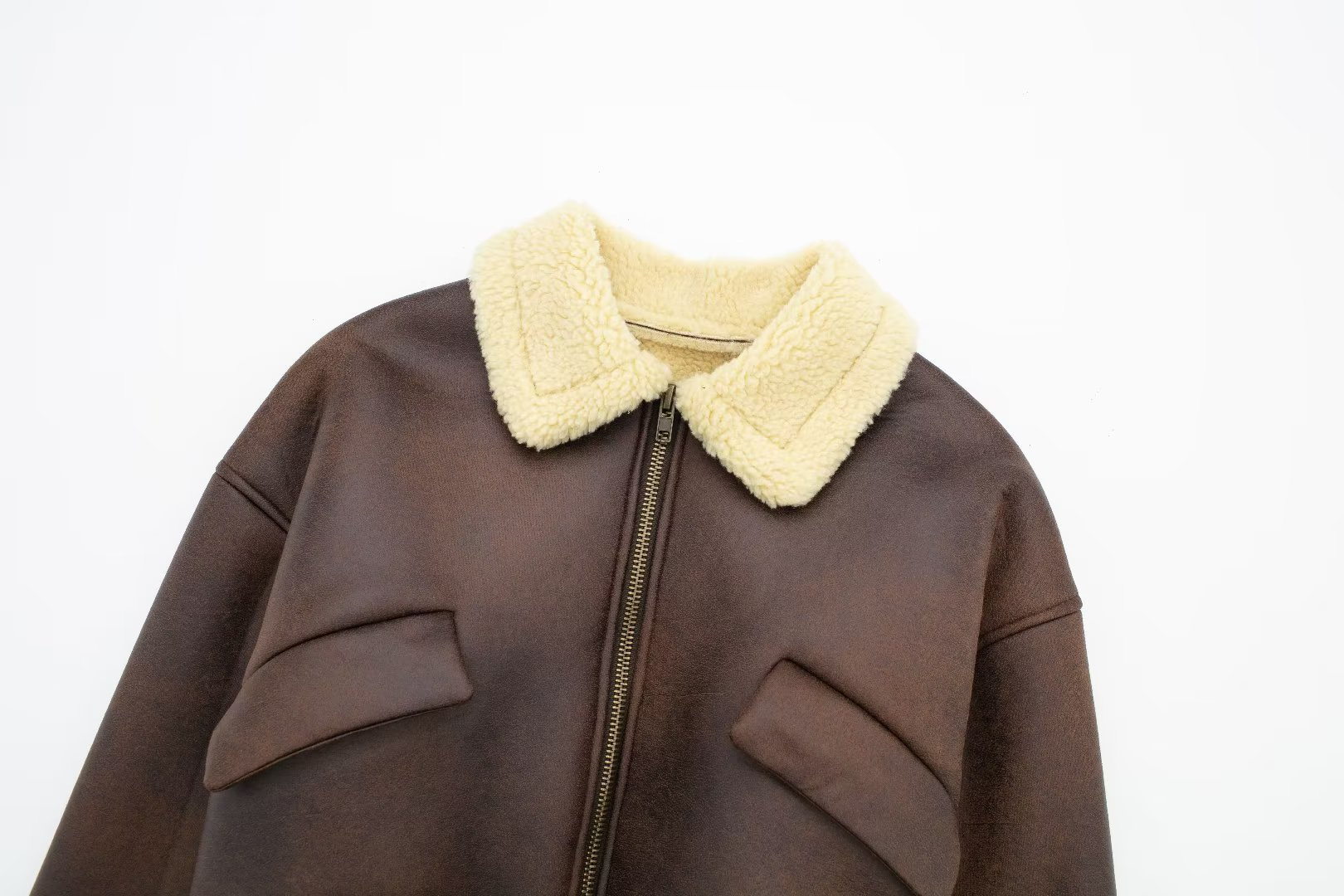 Långärmad jaket med fleece