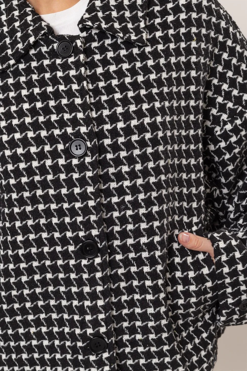 Tweed plaid button up jacket
