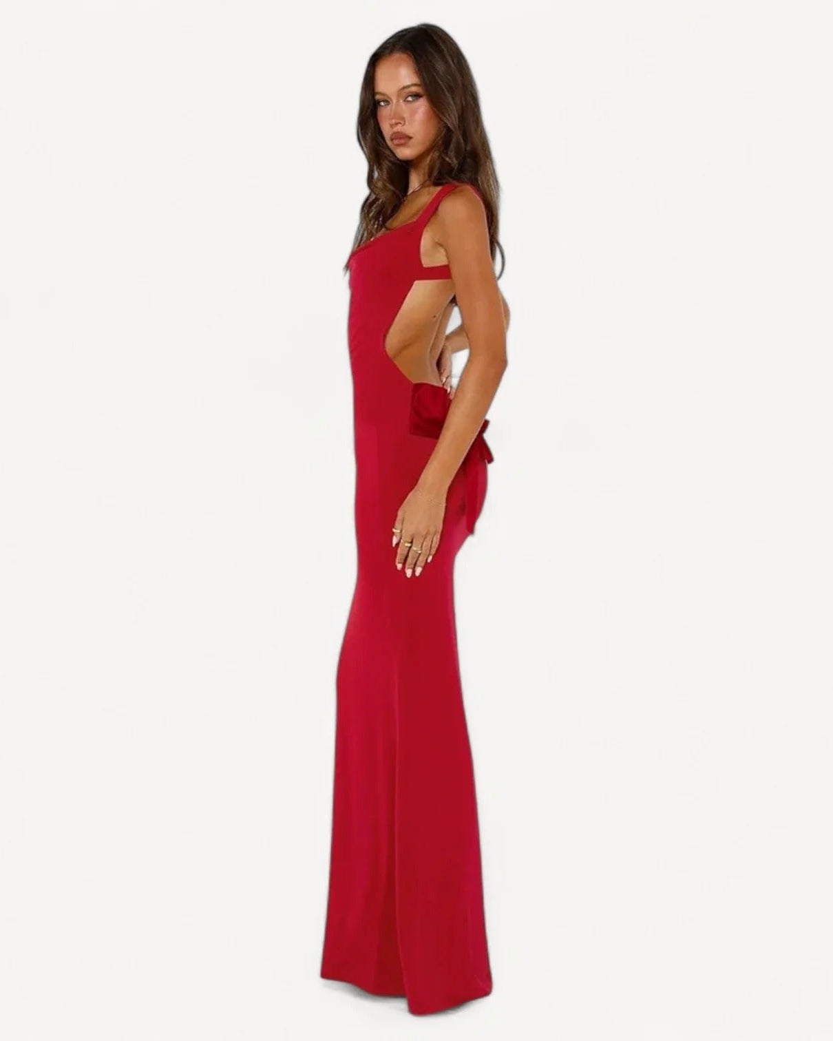 Elegante Maxi Jurk met Nauwsluitende Pasvorm