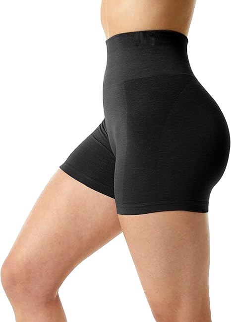 Naadloze sportshorts met hoge taille