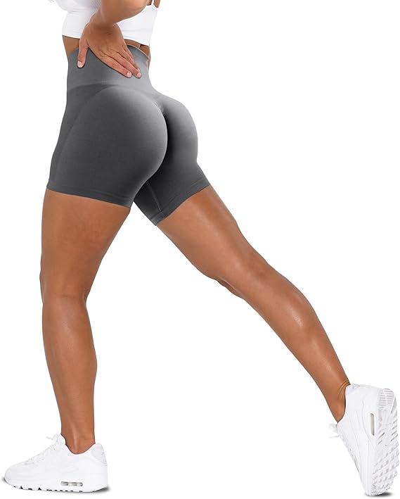Naadloze sportshorts met hoge taille