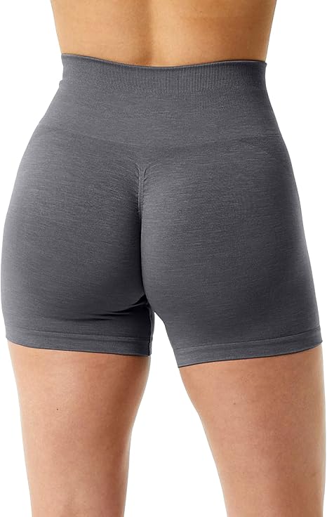 Naadloze sportshorts met hoge taille